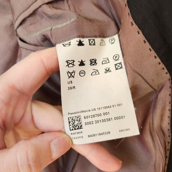 Hugo Boss Black Wool Blazer Jacket Suit Jacket Two Button Closure Men's 38R - Picture 7 of 11